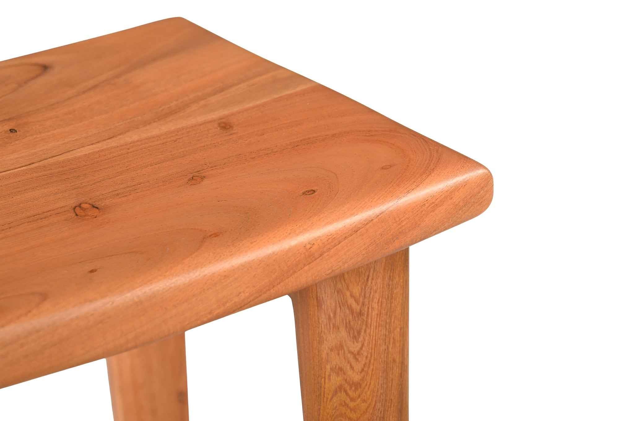 32" Brown Solid Wood Backless Counter Height Bar Chair