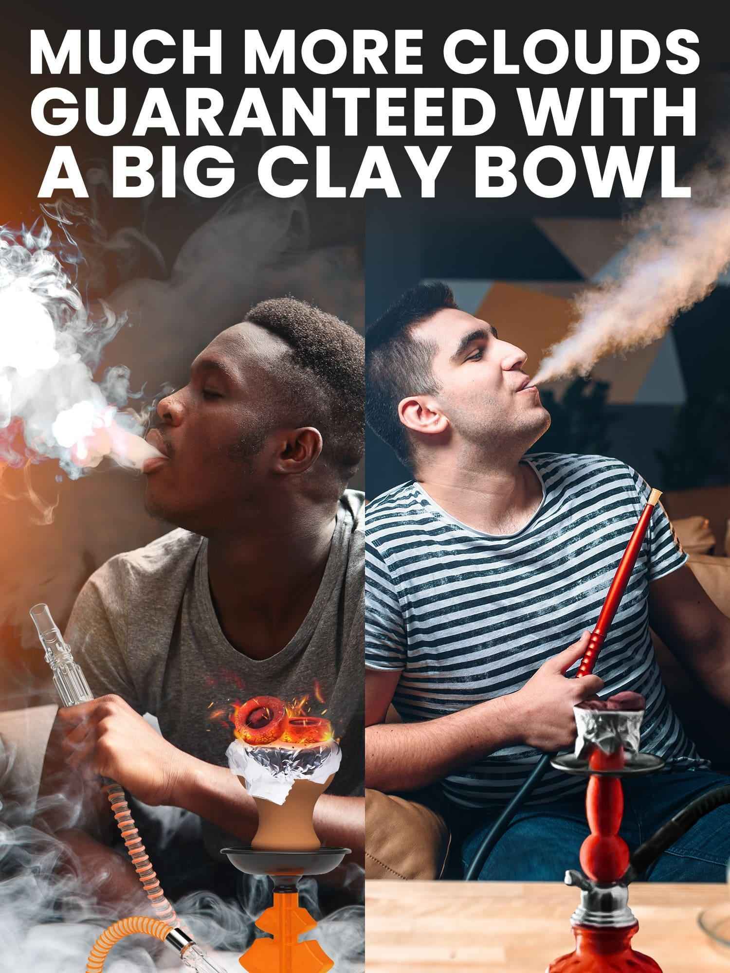 Orange Hookah Set 2 Hose Hookah – LilOne 12” Orange Mini Hookah Combo Kit