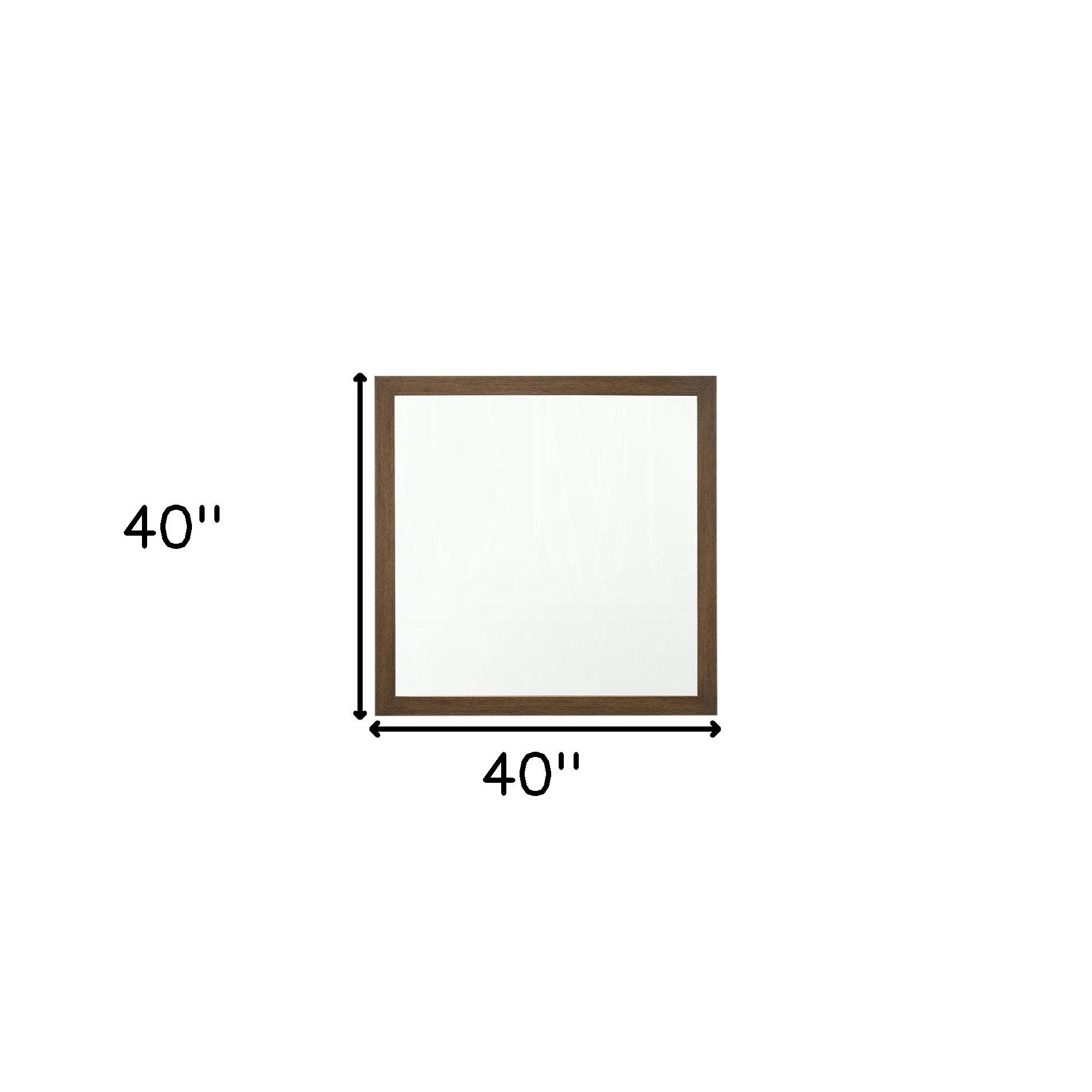 40" Square Wood Framed Accent Mirror - Bed & Bath