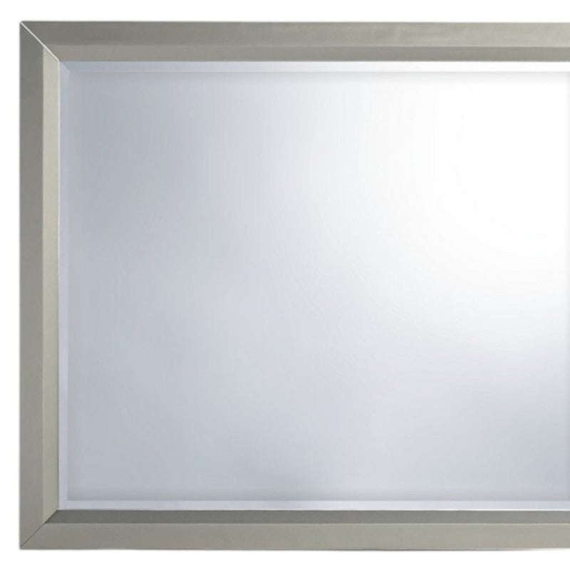 36" Silver Framed Dresser Mount Mirror - Bed & Bath