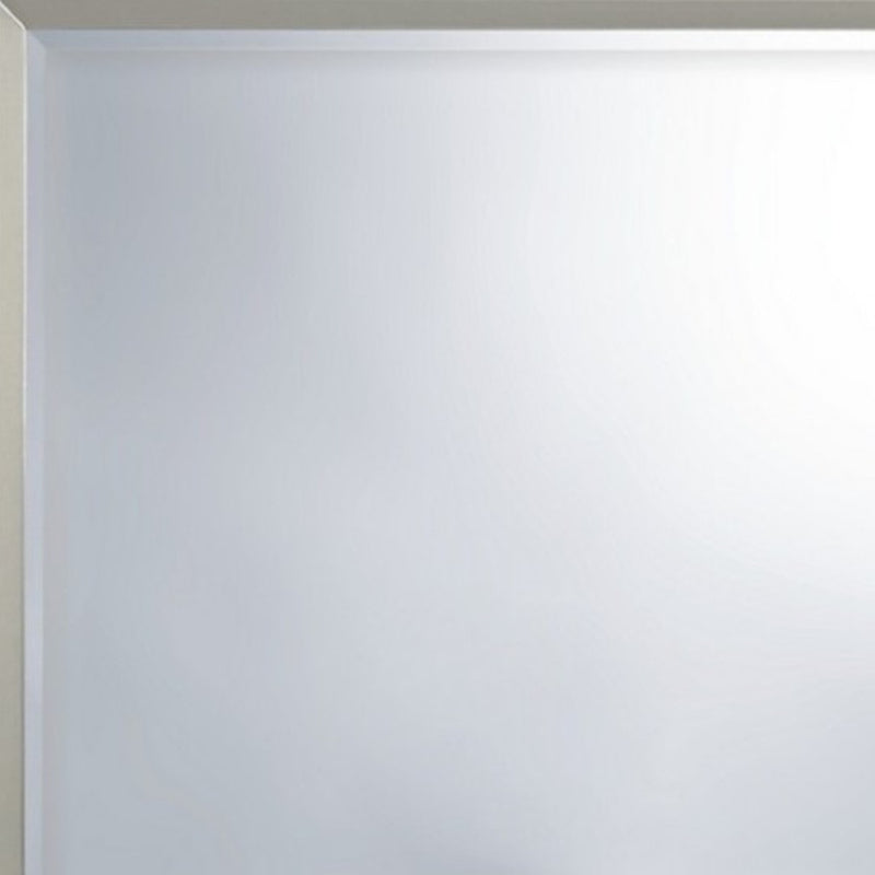 36" Silver Framed Dresser Mount Mirror - Bed & Bath