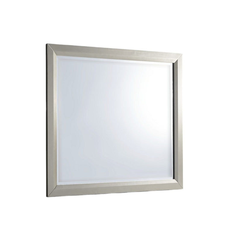 36" Silver Framed Dresser Mount Mirror - Bed & Bath