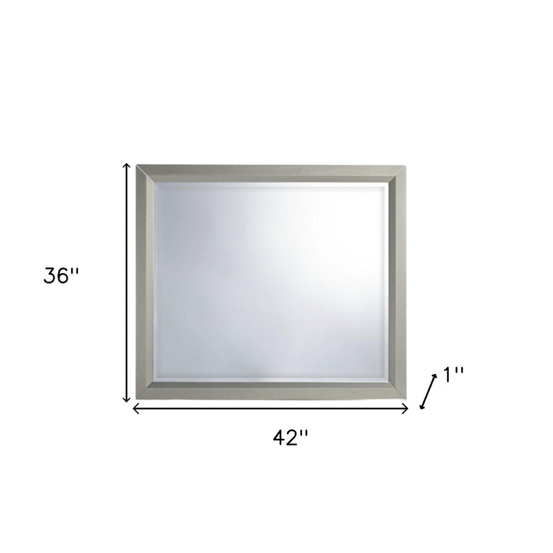 36" Silver Framed Dresser Mount Mirror - Bed & Bath