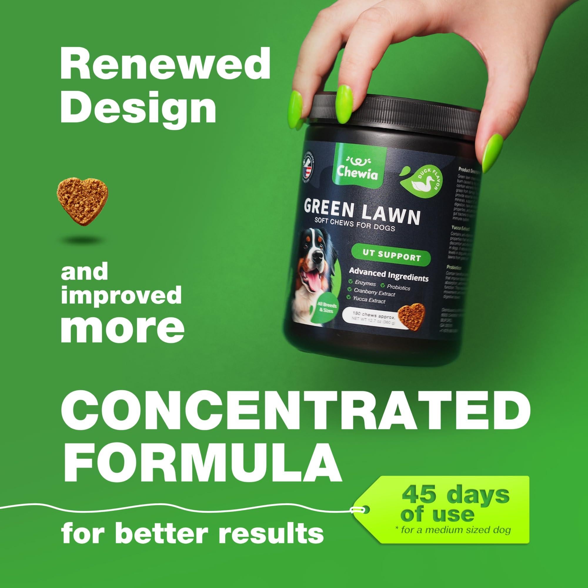 Grass Burn Spot Chews for Dogs Dog Urine Neutralizer for Lawn Grass Savers for Dog Urine Dog Pee Lawn Spot Saver Caused by Dog Urine Grass Treatment Rocks Probiotics Enzymes & Multivitamins