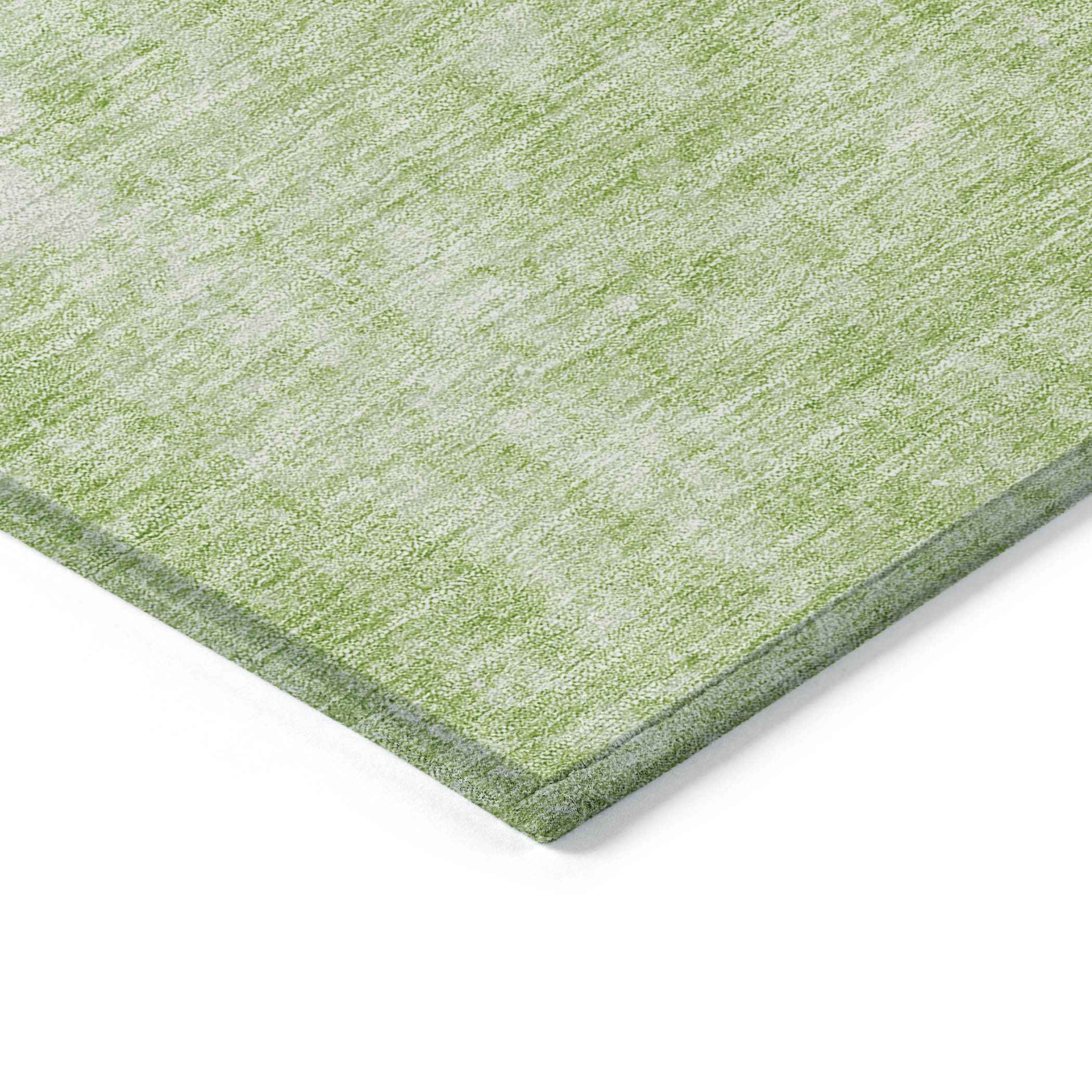 3' X 5' Green And Ivory Abstract Washable Indoor Outdoor Area Rug
