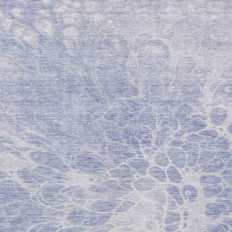 9' X 12' Lavender Ivory And Lilac Abstract Washable Indoor Outdoor Area Rug