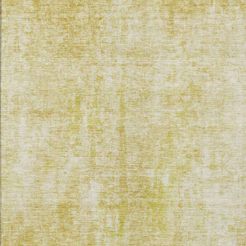 10' X 14' Gold Wheat And Ivory Abstract Washable Indoor Outdoor Area Rug