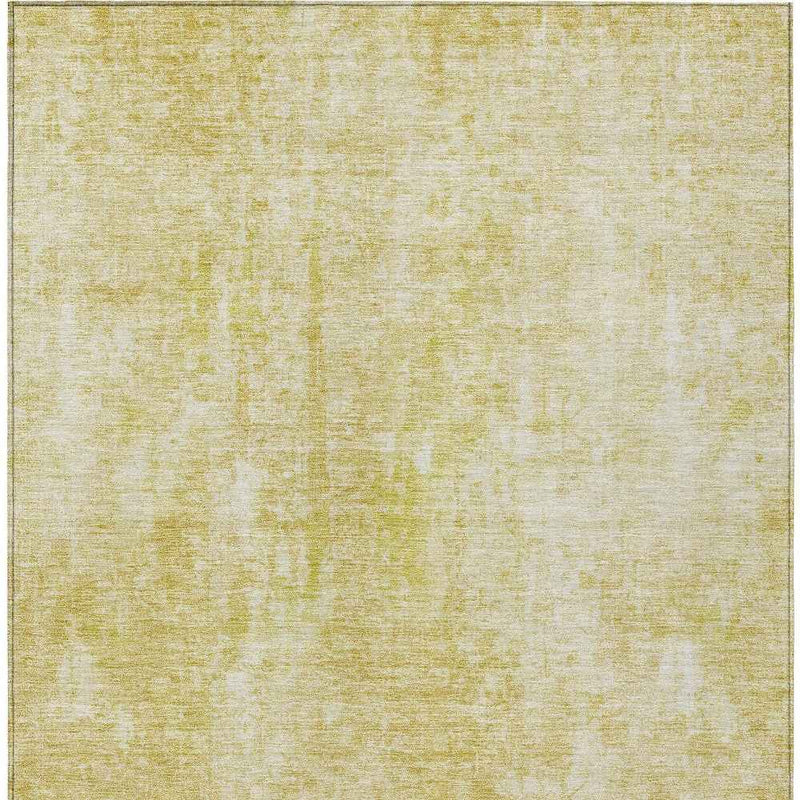 10' X 14' Gold Wheat And Ivory Abstract Washable Indoor Outdoor Area Rug