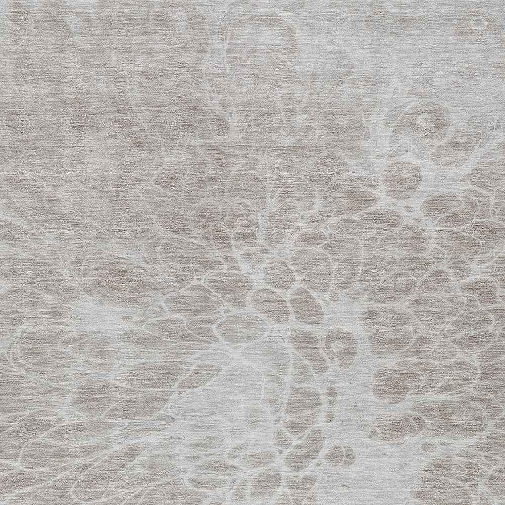 9' X 12' Taupe Beige And Ivory Abstract Washable Indoor Outdoor Area Rug