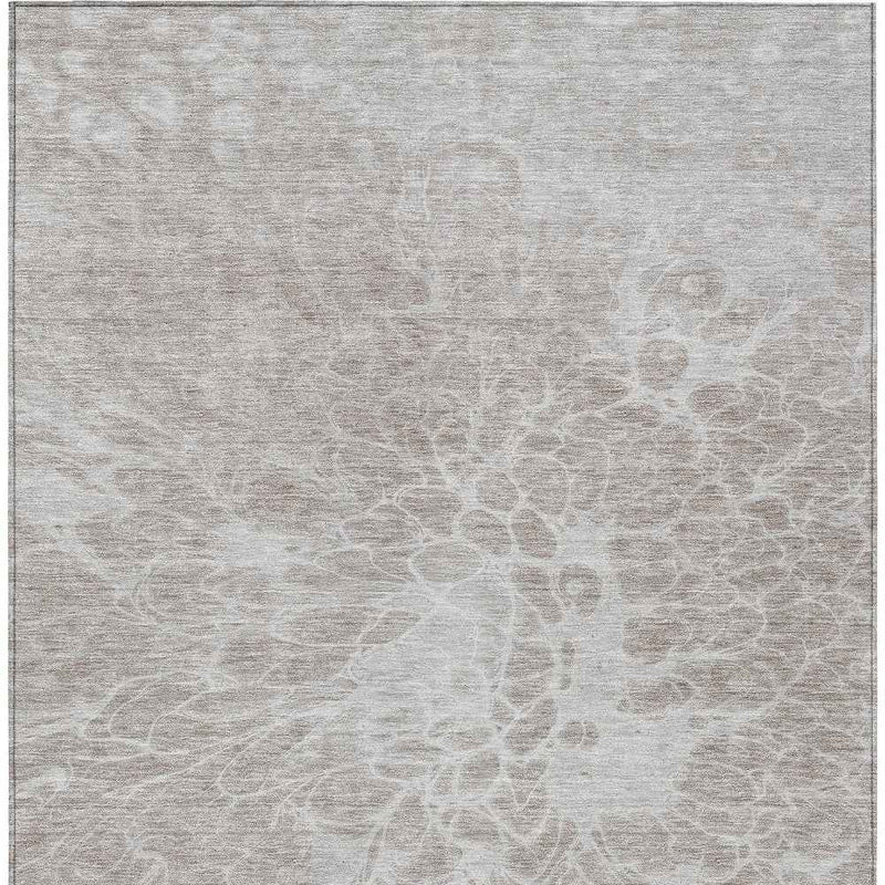 5' X 8' Taupe Beige And Ivory Abstract Washable Indoor Outdoor Area Rug