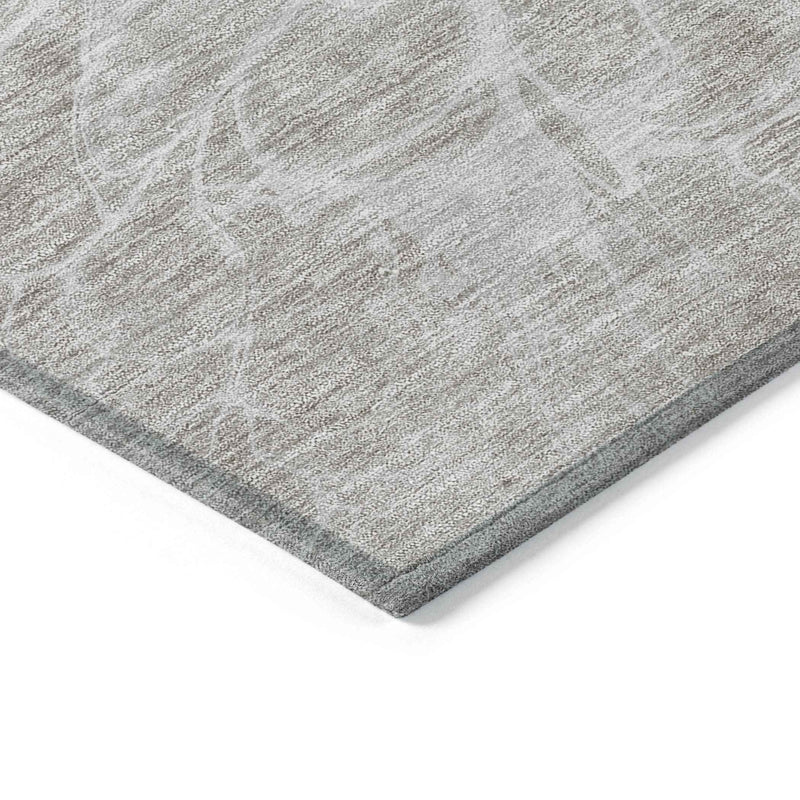 10' X 14' Taupe Beige And Ivory Abstract Washable Indoor Outdoor Area Rug
