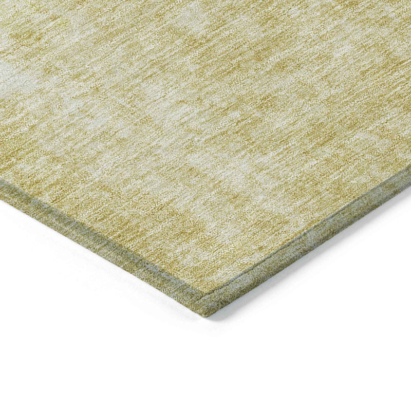 9' X 12' Gold Wheat And Ivory Abstract Washable Indoor Outdoor Area Rug