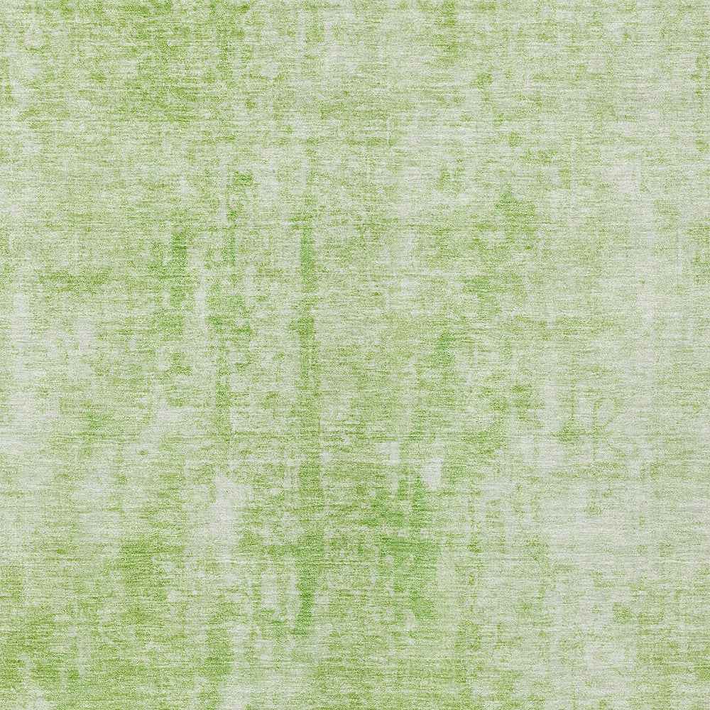 9' X 12' Green And Ivory Abstract Washable Indoor Outdoor Area Rug
