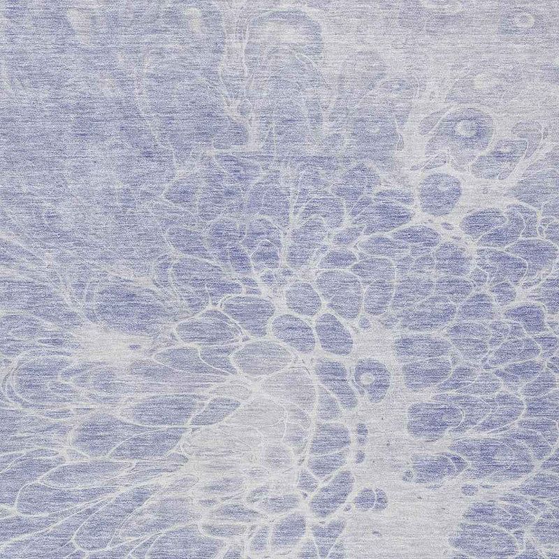 8' X 10' Lavender Ivory And Lilac Abstract Washable Indoor Outdoor Area Rug