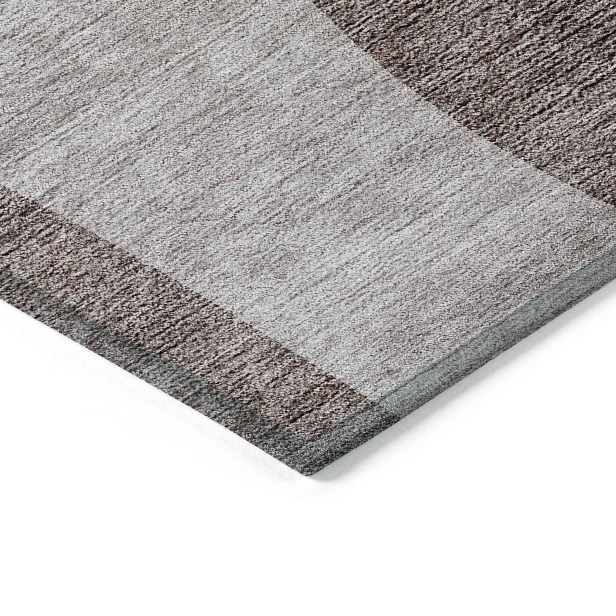 10' X 14' Brown Taupe And Beige Abstract Washable Indoor Outdoor Area Rug