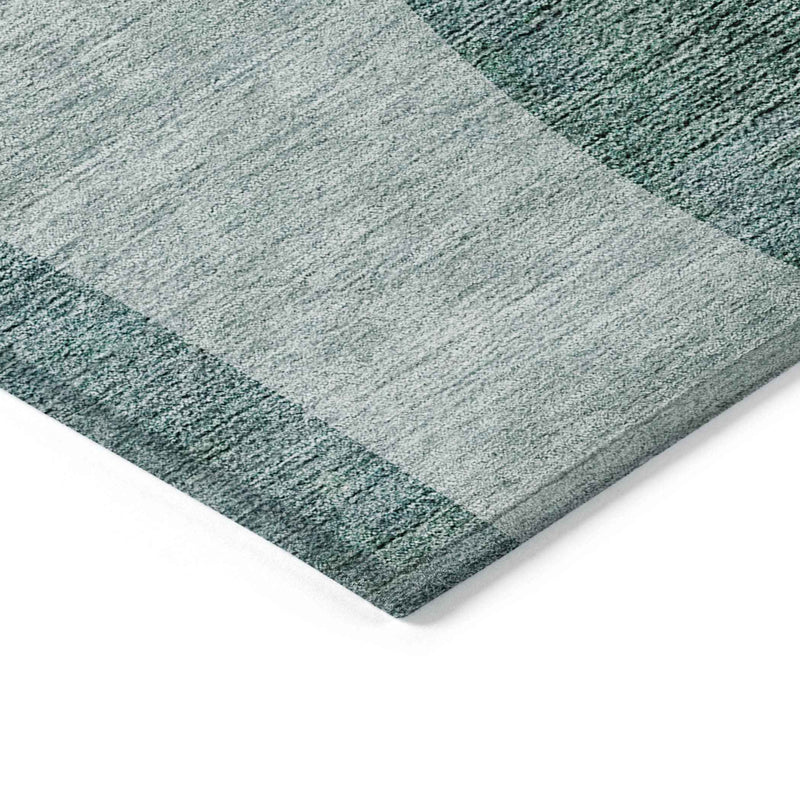 8' X 10' Green And Sage Abstract Washable Indoor Outdoor Area Rug