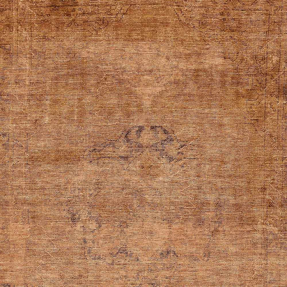 9' X 12' Copper Orange And Brown Oriental Washable Indoor Outdoor Area Rug