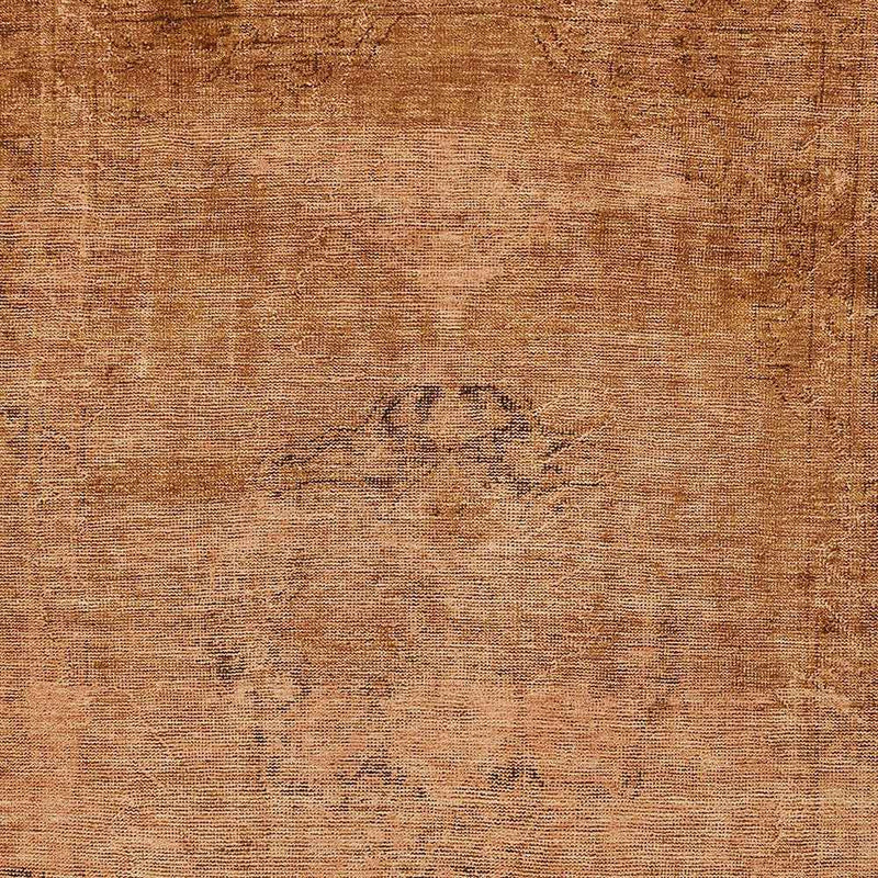 9' X 12' Copper Orange And Brown Oriental Washable Indoor Outdoor Area Rug