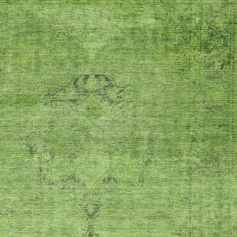 8' X 10' Green And Olive Green Oriental Washable Indoor Outdoor Area Rug