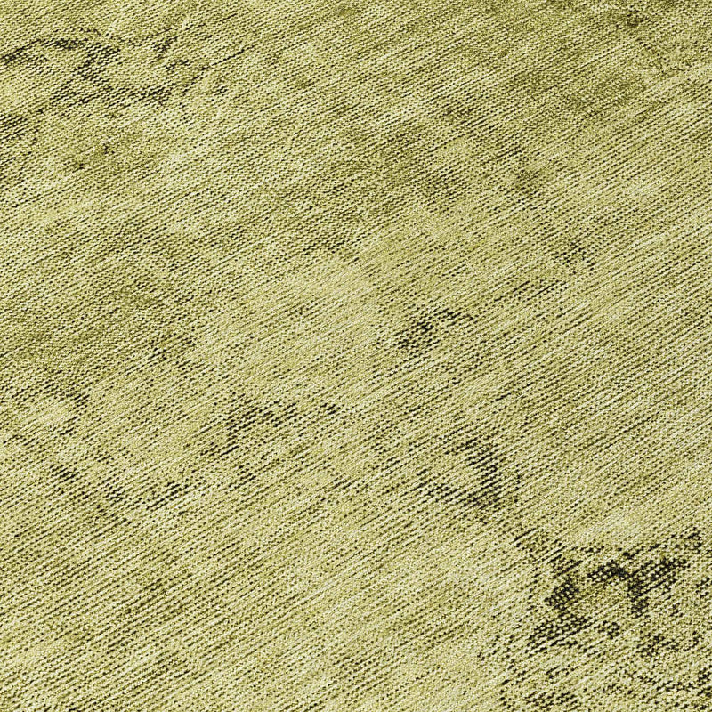 8' Khaki Brown And Taupe Round Oriental Washable Indoor Outdoor Area Rug