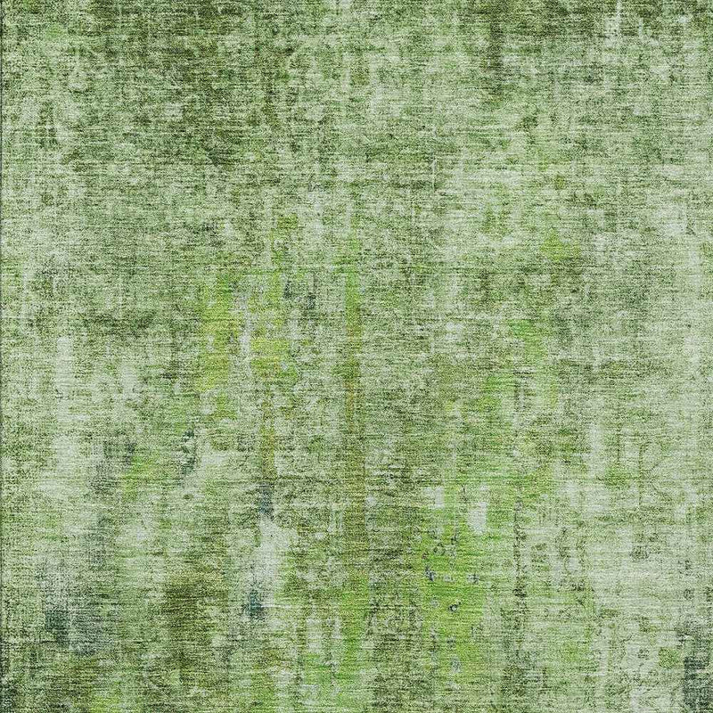 10' X 14' Olive Green And Artichoke Green Abstract Washable Indoor Outdoor Area Rug