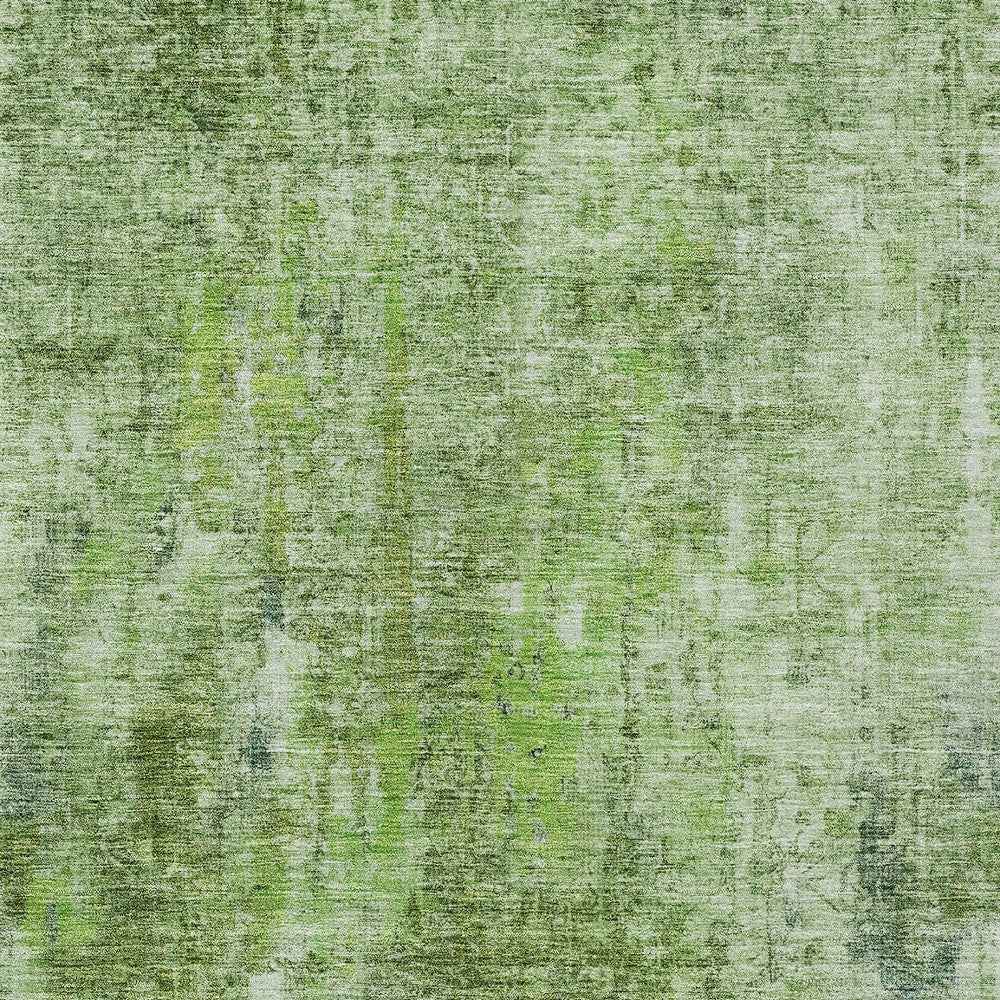 5' X 8' Olive Green And Artichoke Green Abstract Washable Indoor Outdoor Area Rug