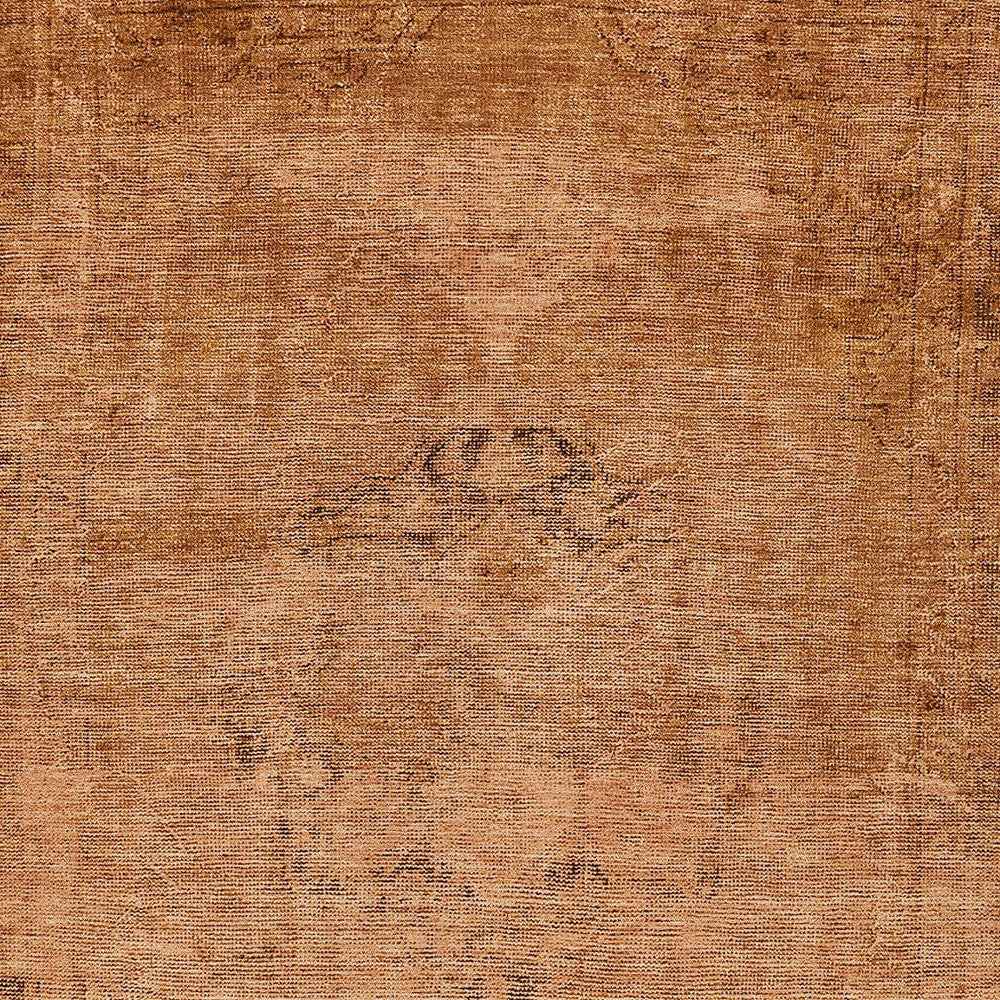 8' X 10' Copper Orange And Brown Oriental Washable Indoor Outdoor Area Rug