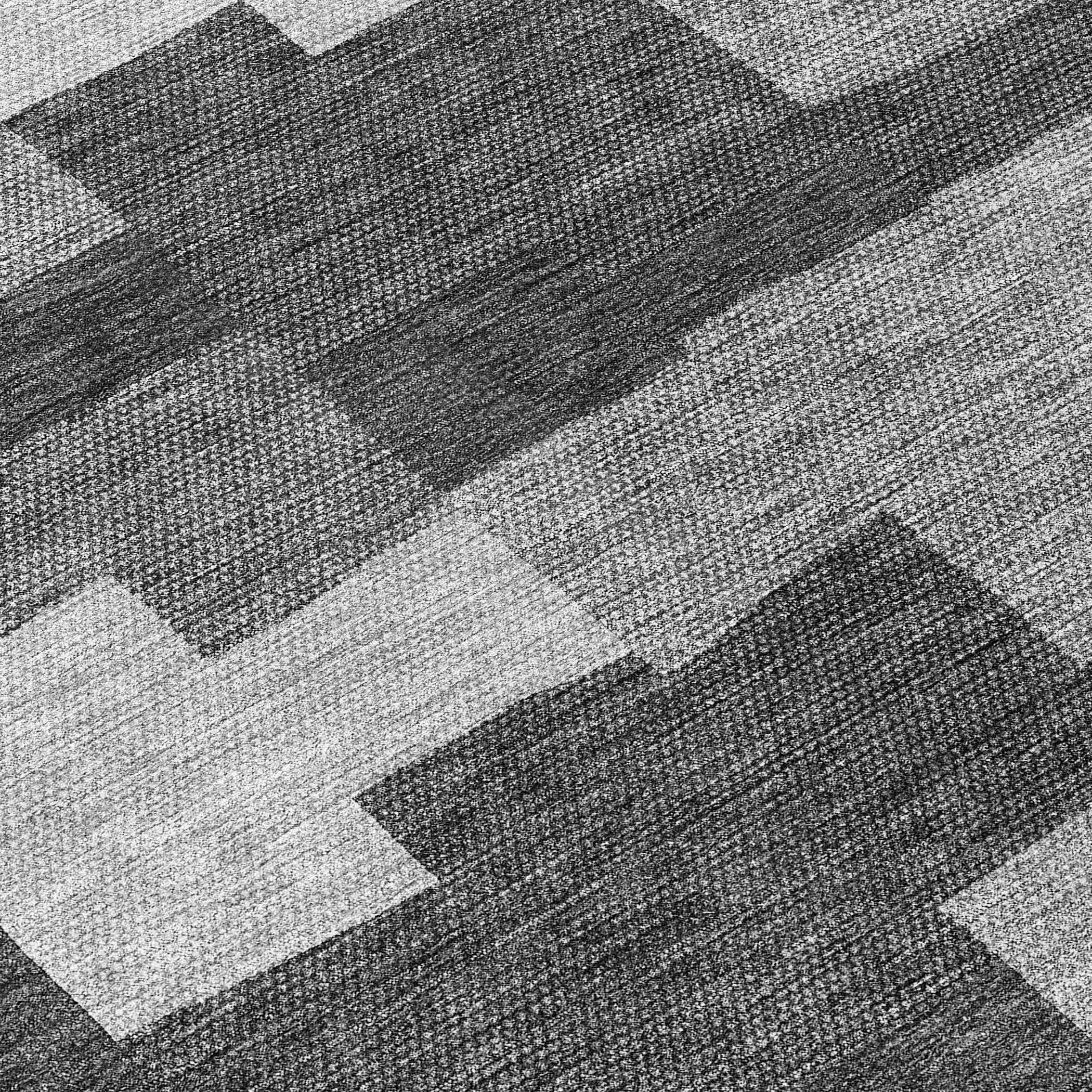 8' Gray Silver And Charcoal Round Geometric Washable Indoor Outdoor Area Rug