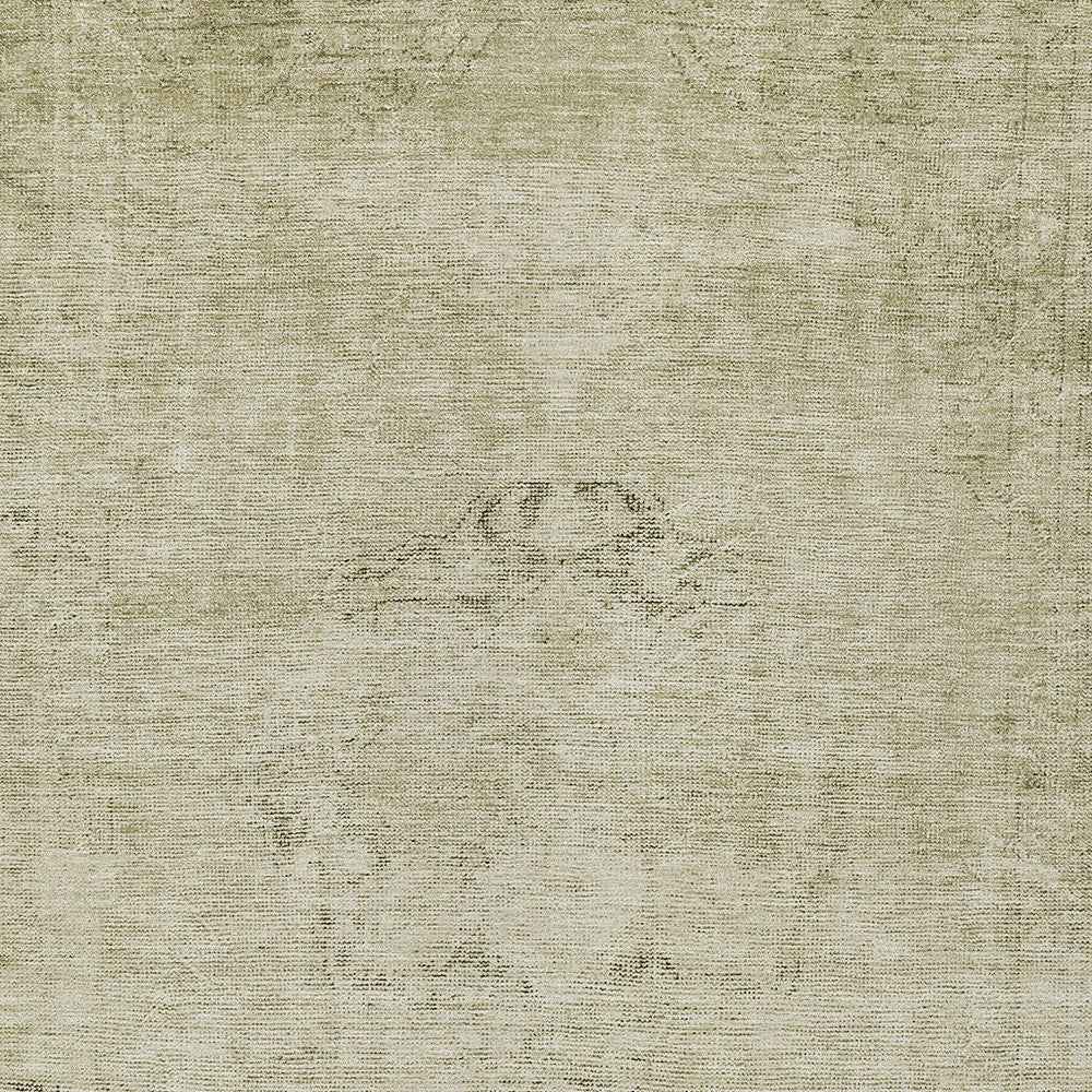 10' X 14' Beige Taupe And Brown Oriental Washable Indoor Outdoor Area Rug