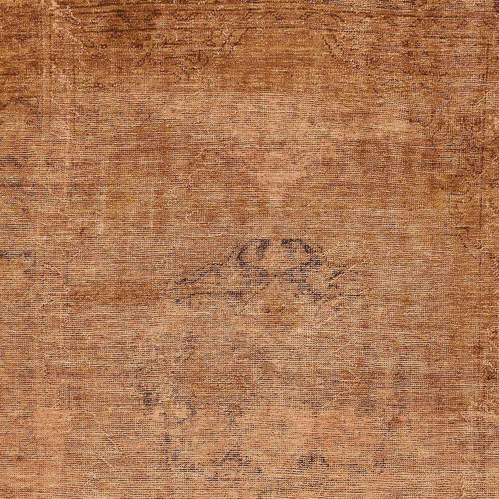 3' X 5' Copper Orange And Brown Oriental Washable Indoor Outdoor Area Rug