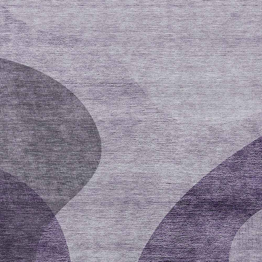 10' X 14' Purple Lavender And Eggplant Abstract Washable Indoor Outdoor Area Rug