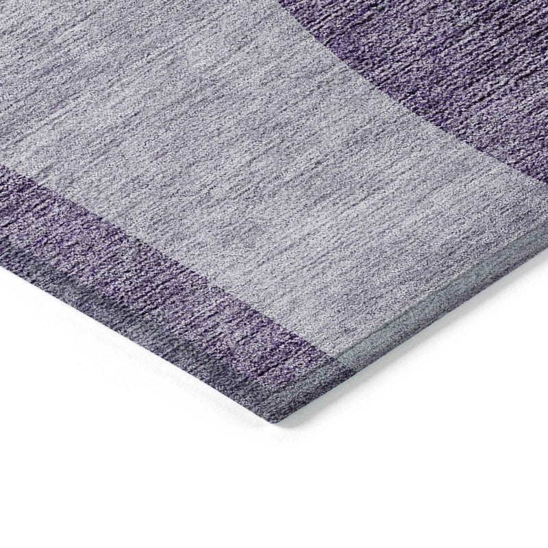 10' X 14' Purple Lavender And Eggplant Abstract Washable Indoor Outdoor Area Rug