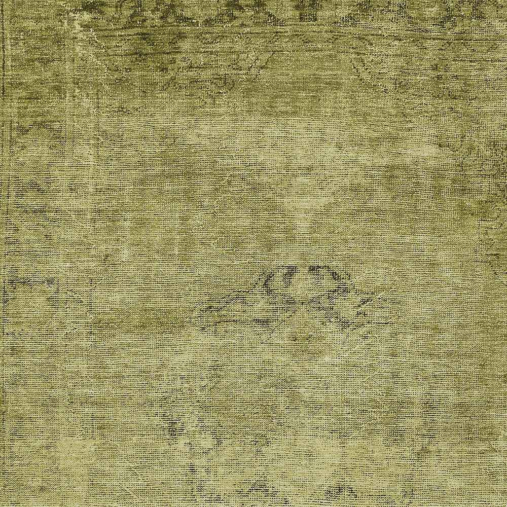 3' X 5' Khaki Brown And Taupe Oriental Washable Indoor Outdoor Area Rug
