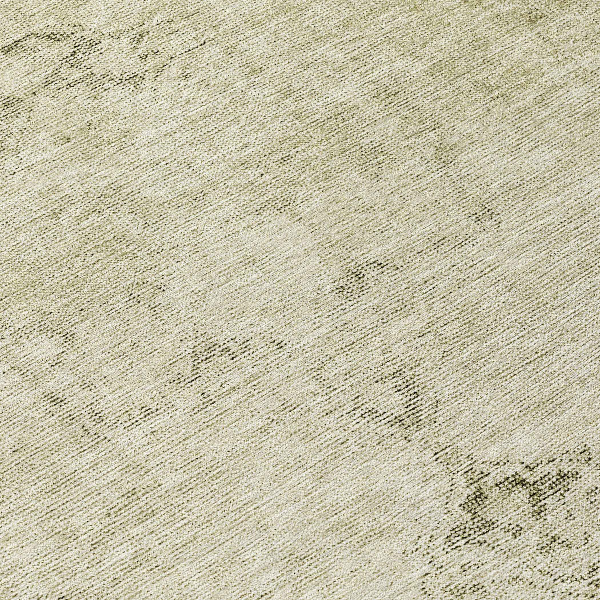 8' Beige Taupe And Brown Round Oriental Washable Indoor Outdoor Area Rug