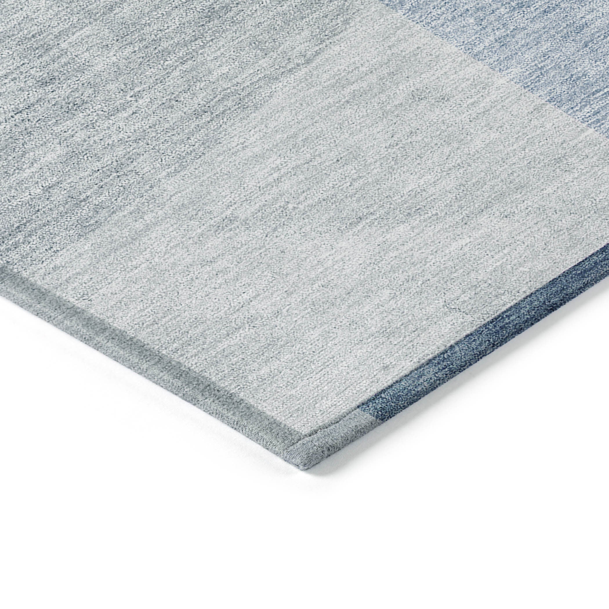10' X 14' Navy Blue And Sky Blue Geometric Washable Indoor Outdoor Area Rug - Outdoor