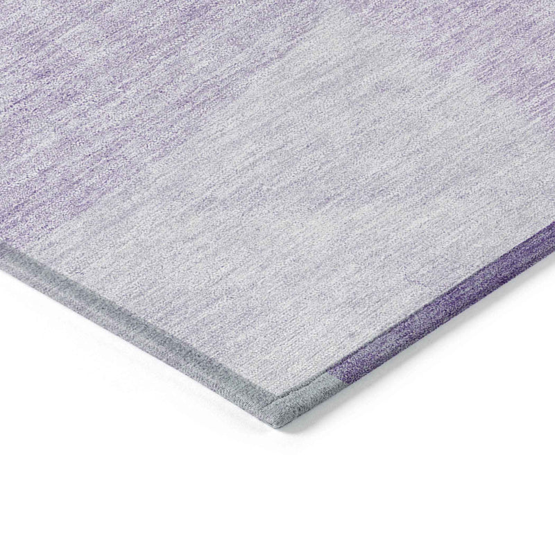 3' X 5' Purple And Lavender Geometric Washable Indoor Outdoor Area Rug