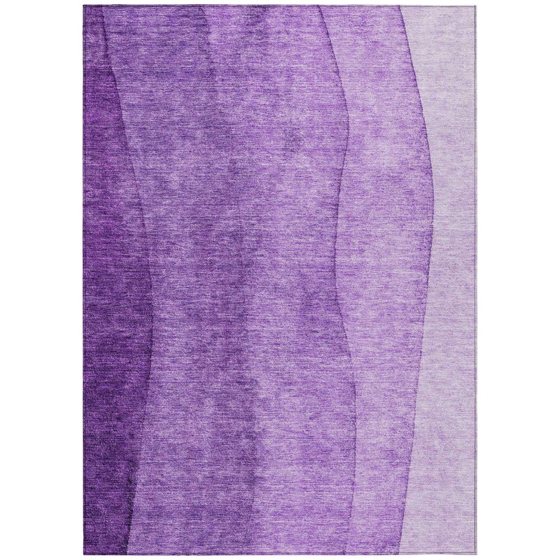 10' X 14' Purple And Lavender Ombre Washable Indoor Outdoor Area Rug