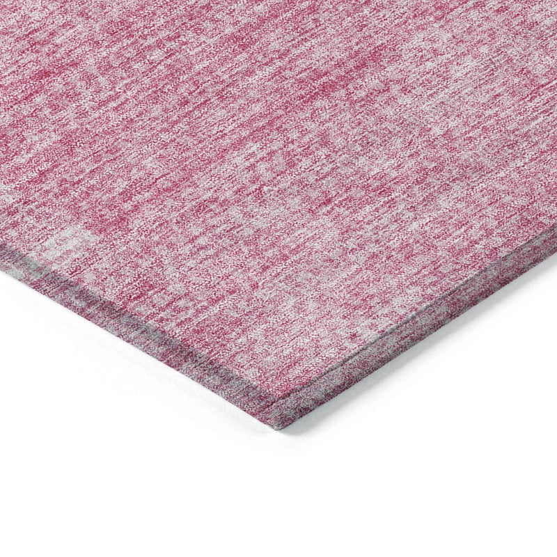 3' X 5' Pink And Blush Striped Washable Indoor Outdoor Area Rug