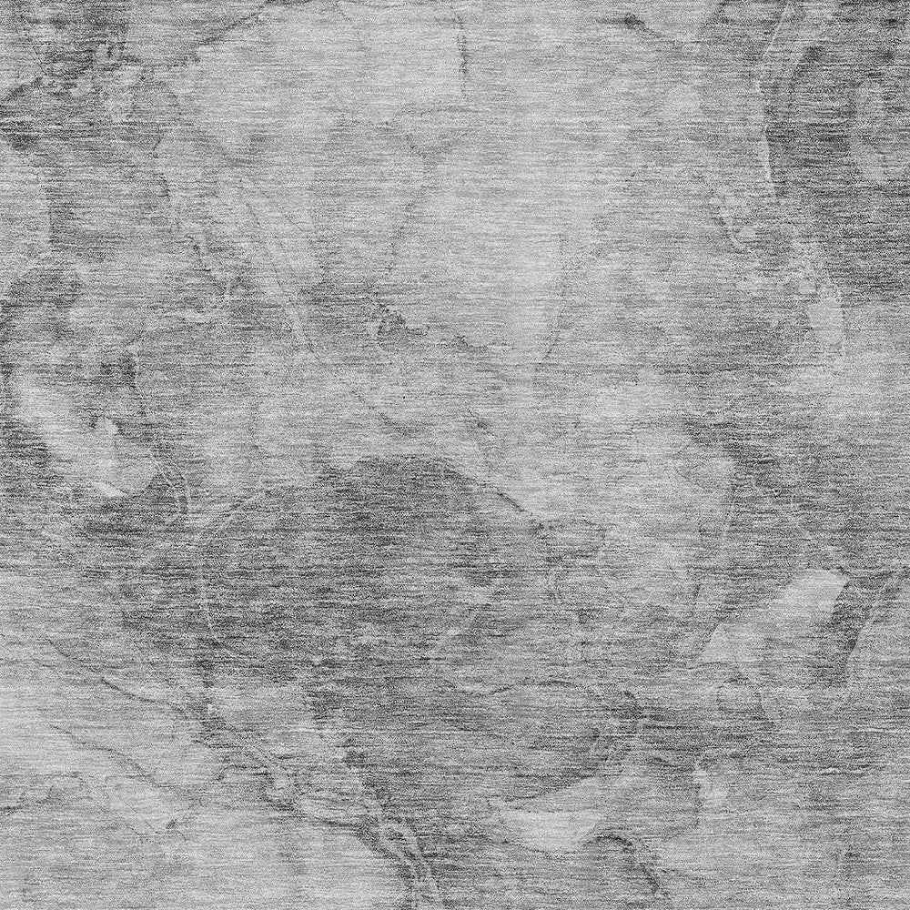 3' X 5' Gray Silver And Charcoal Nautical Washable Indoor Outdoor Area Rug