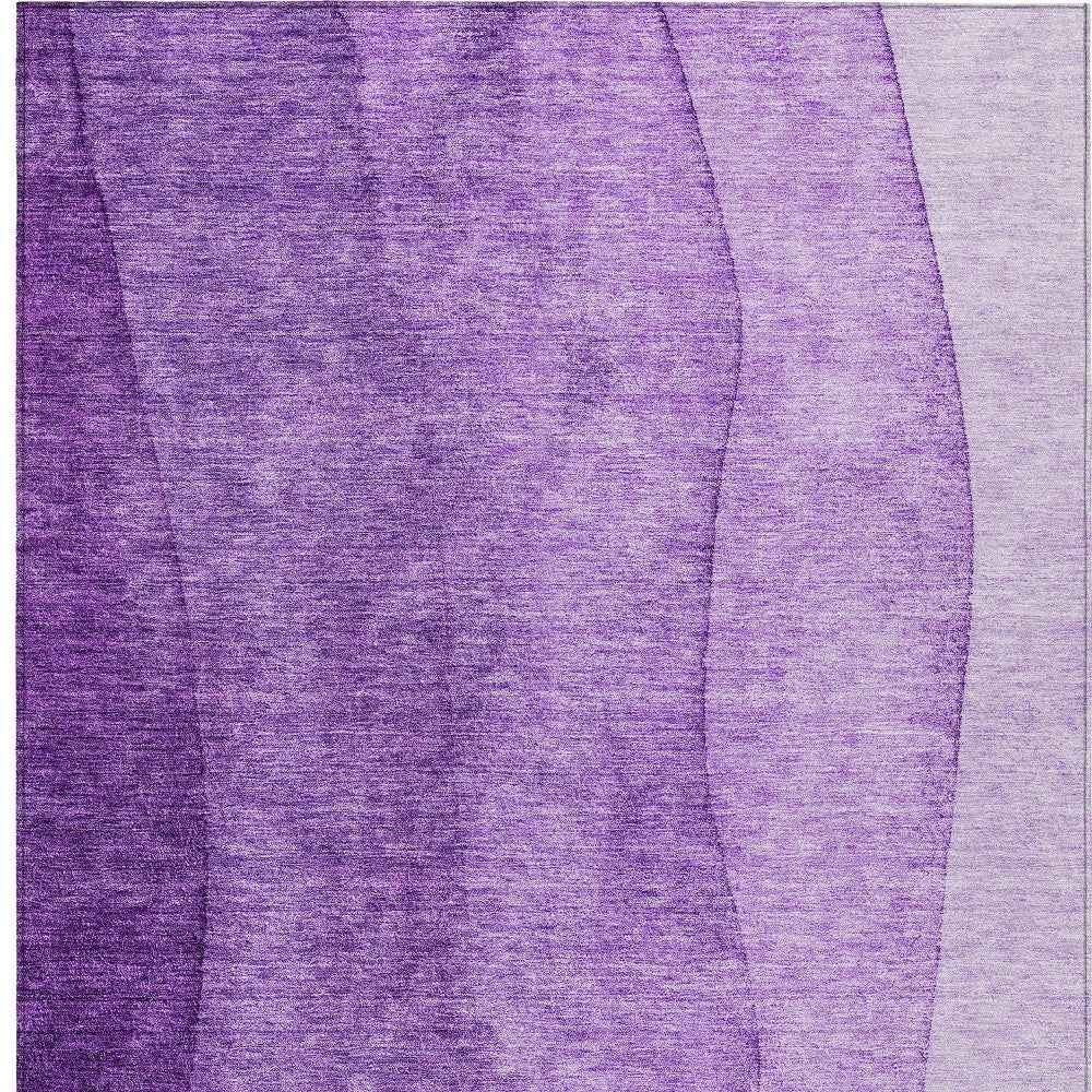 8' X 10' Purple And Lavender Ombre Washable Indoor Outdoor Area Rug