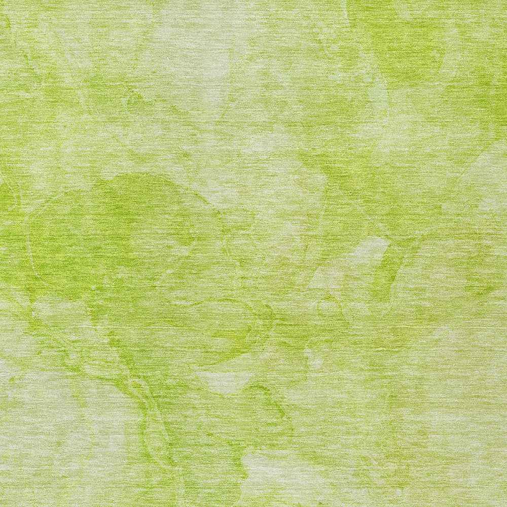 8' X 10' Artichoke Green And Lime Green Nautical Washable Indoor Outdoor Area Rug
