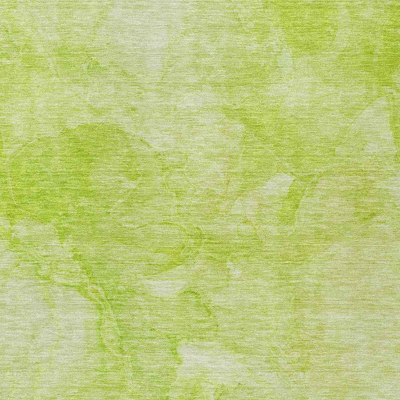 9' X 12' Artichoke Green And Lime Green Nautical Washable Indoor Outdoor Area Rug