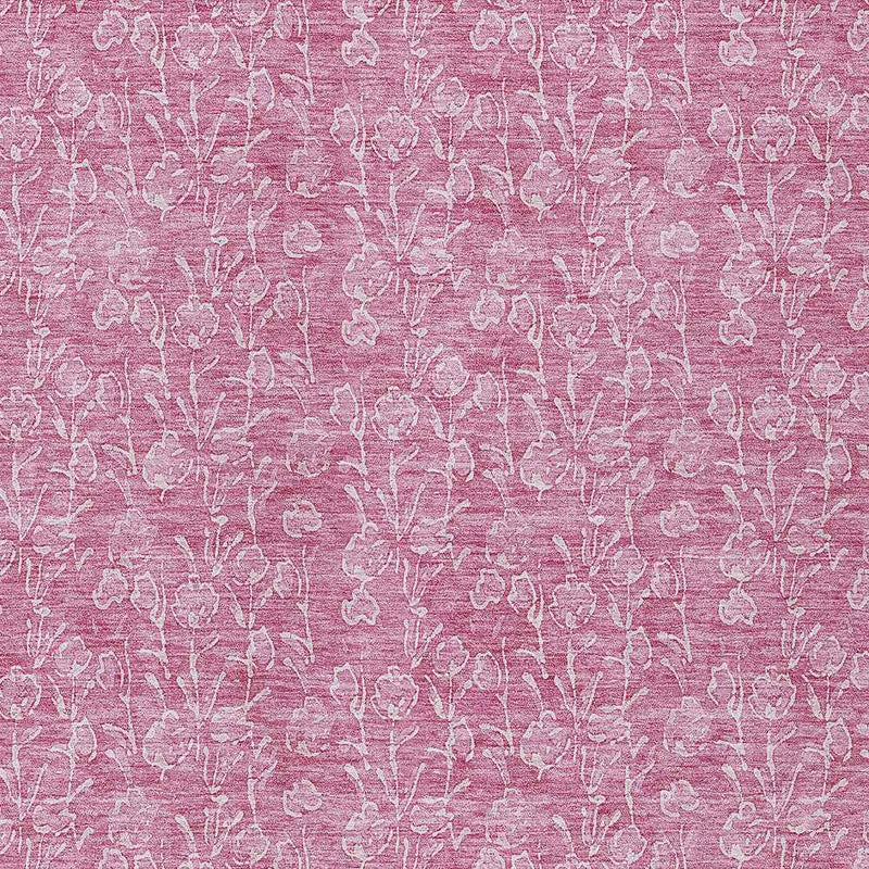 3' X 5' Blush And Ivory Floral Washable Indoor Outdoor Area Rug