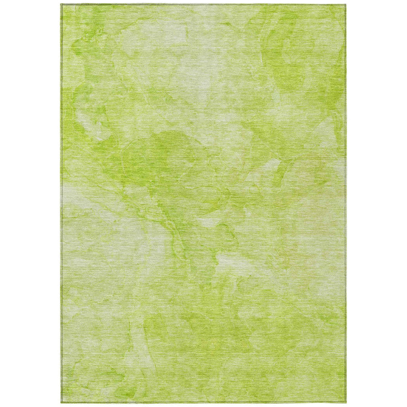 3' X 5' Artichoke Green And Lime Green Nautical Washable Indoor Outdoor Area Rug