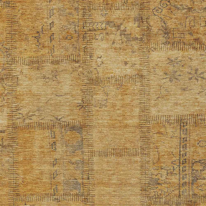 3' X 5' Peach Gray And Charcoal Patchwork Washable Indoor Outdoor Area Rug