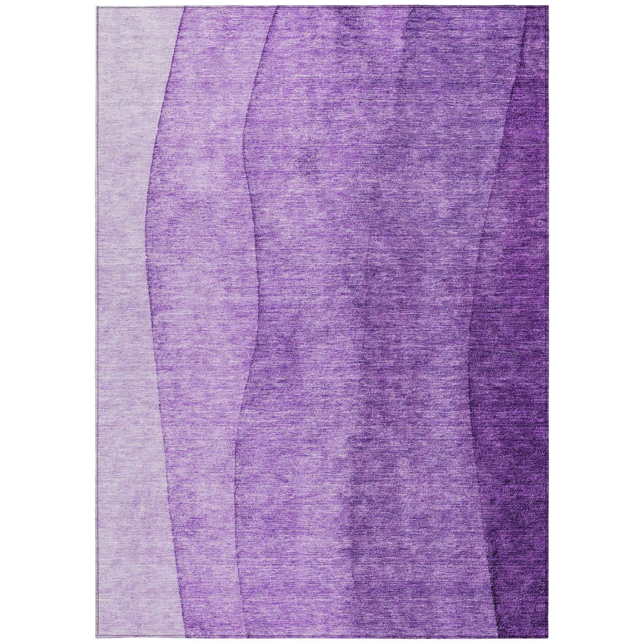 3' X 5' Purple And Lavender Ombre Washable Indoor Outdoor Area Rug