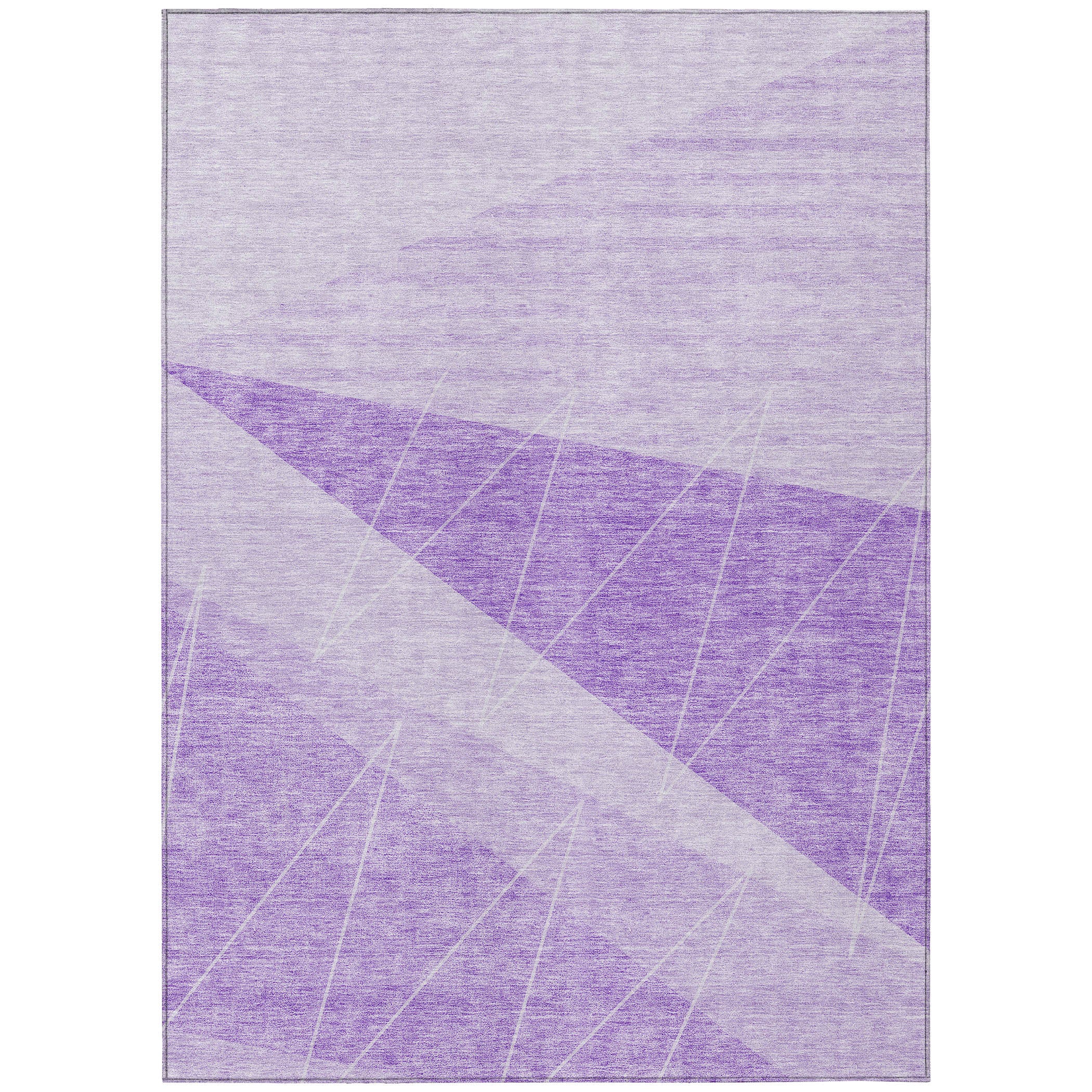 9' X 12' Lavender And Purple Geometric Washable Indoor Outdoor Area Rug - Outdoor