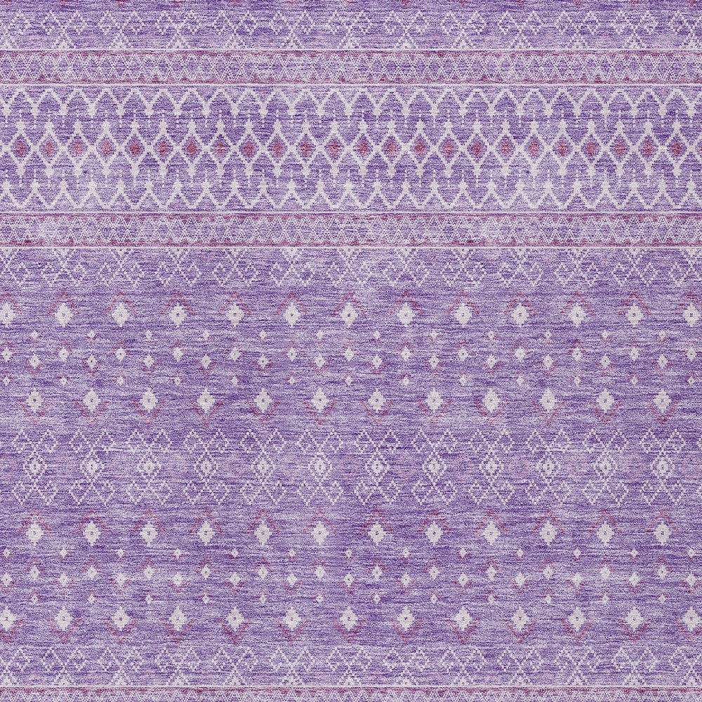 10' X 14' Lavender And Purple Tribal Washable Indoor Outdoor Area Rug - Sports & Outdoor