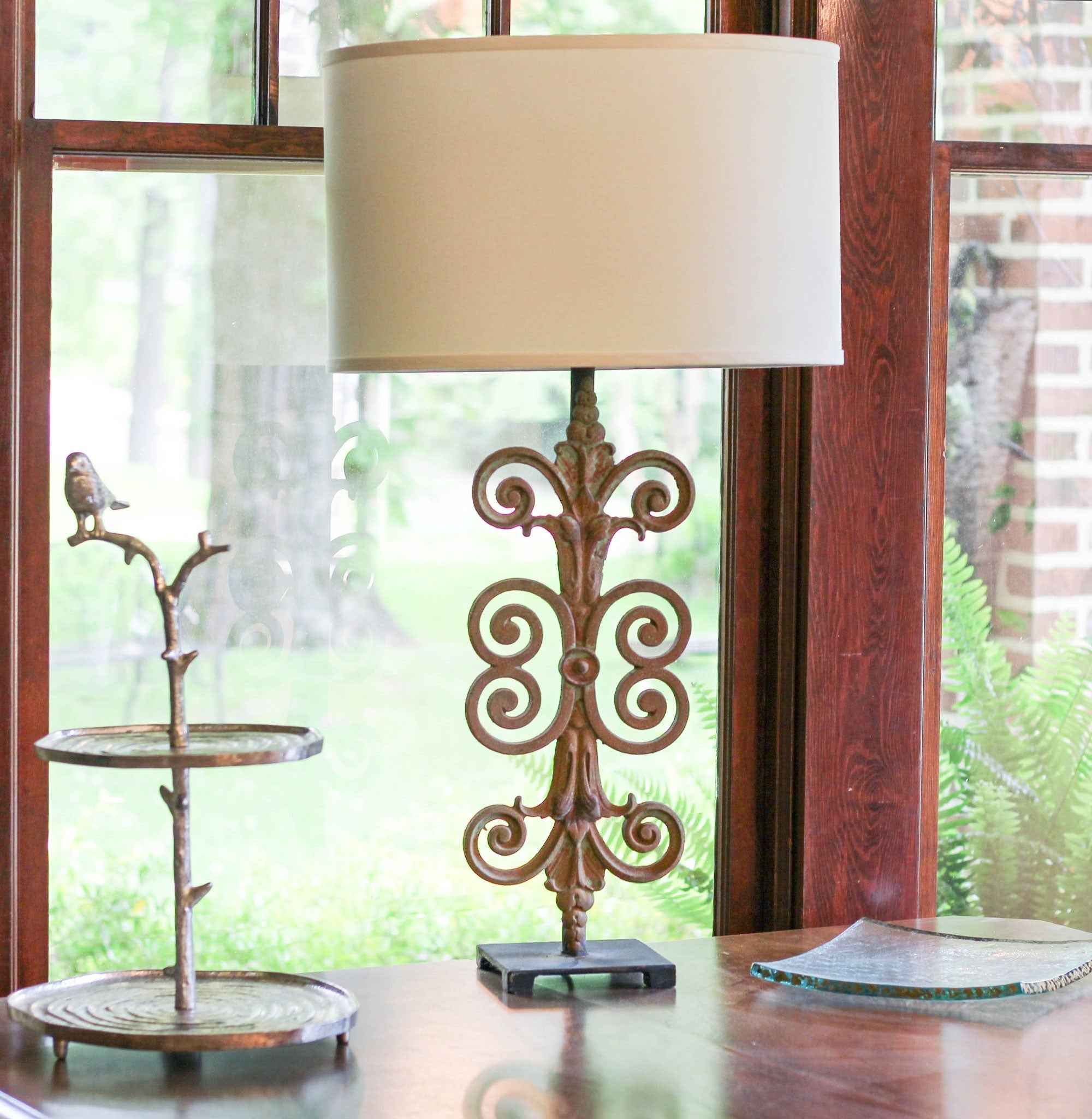 Ivory No Slub Innsbruck Oval Lamp Shade