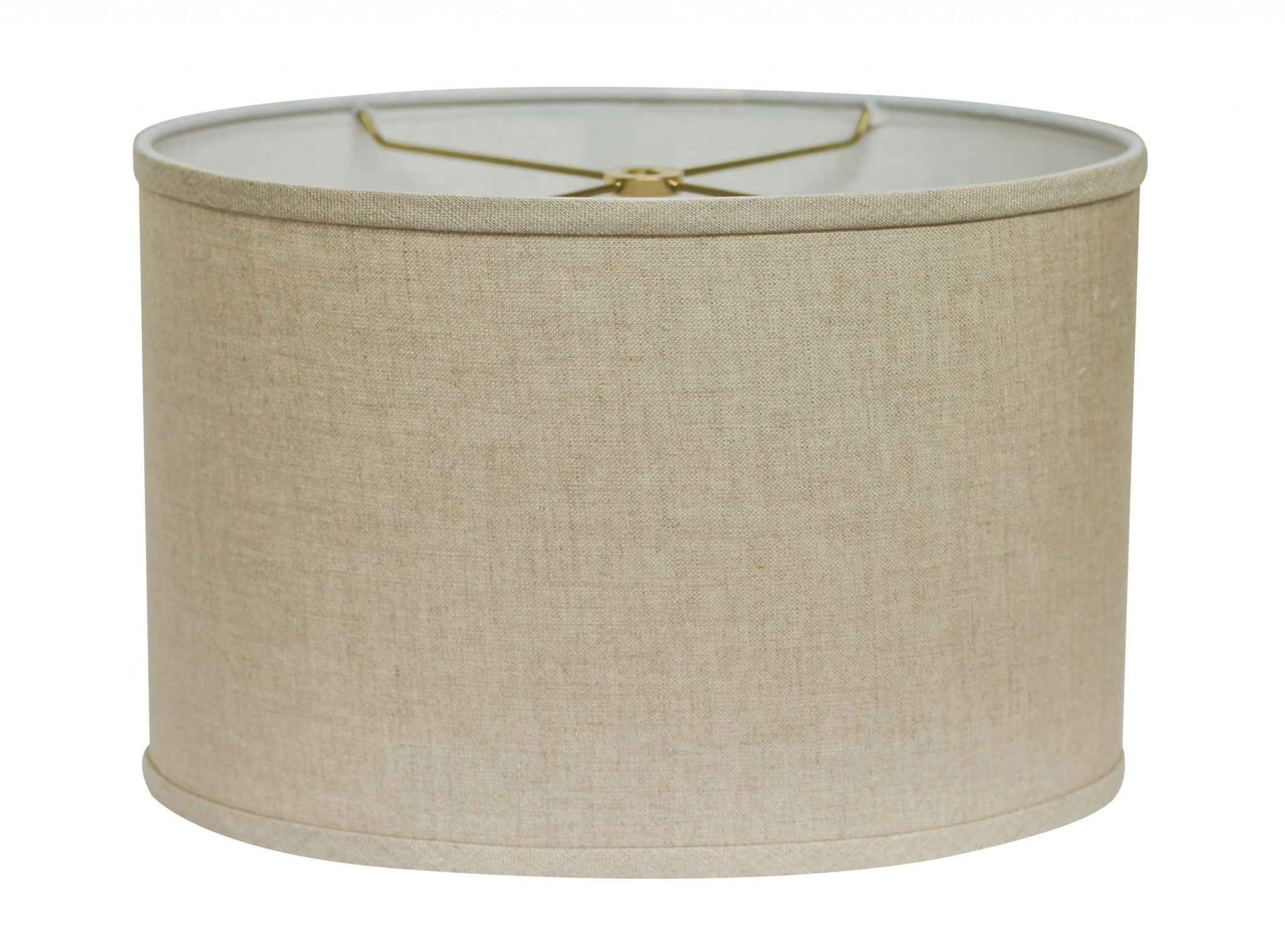 Dark Brown Linen Oval Lamp Shade